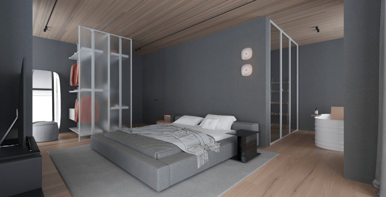 Modern ensuite bathroom high-end finishes Yerevan