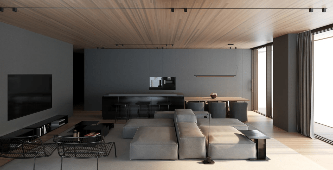 Modern gourmet kitchen luxury apartment Yerevan Armenia