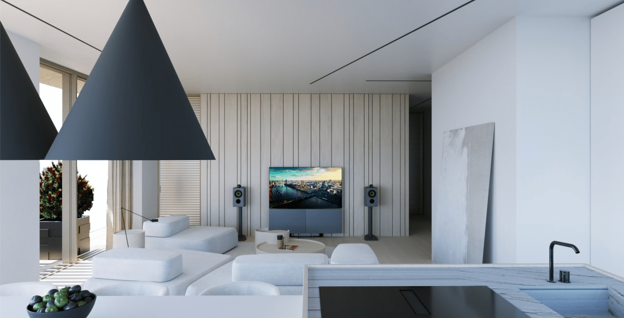 Modern living and dining area Liberty 1 premium apartment