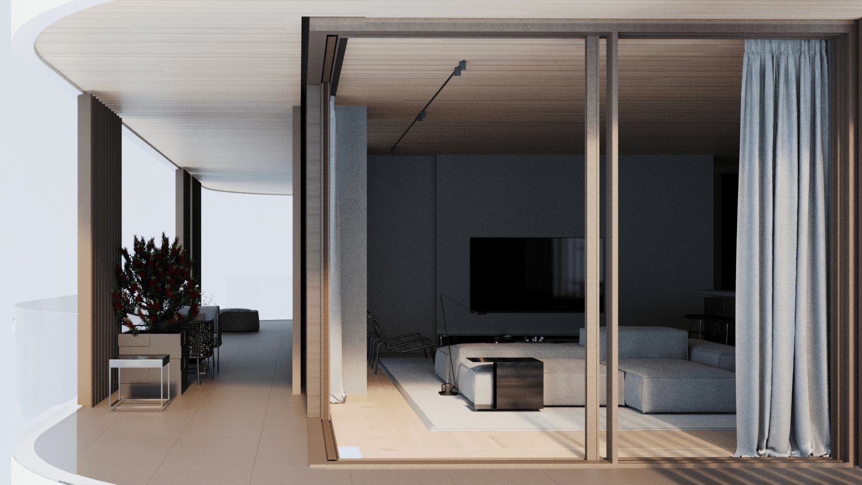 Infinity terrace panoramic view luxury apartment Yerevan