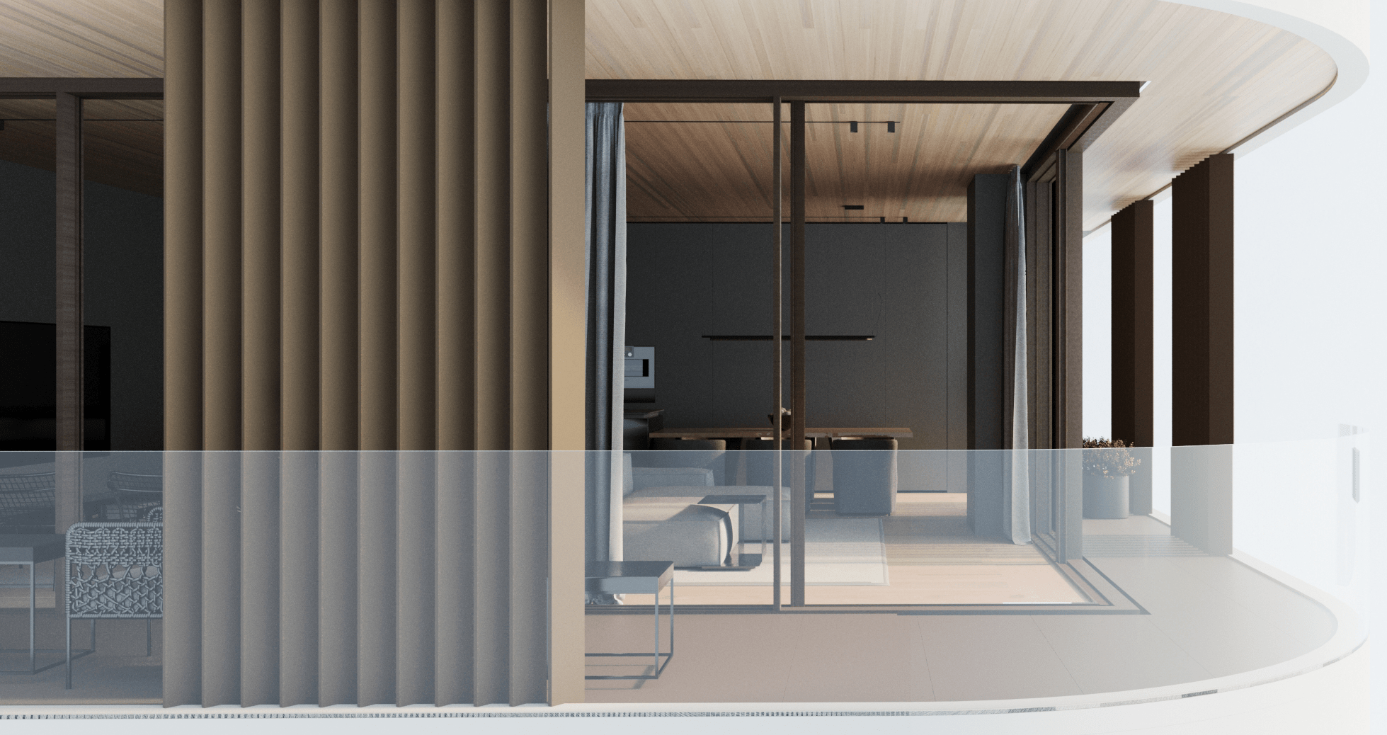 Private terrace outdoor living space Liberty 1